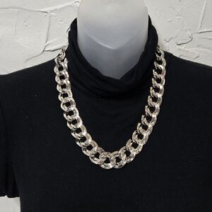 Monet Bold Silver Chain Necklace
